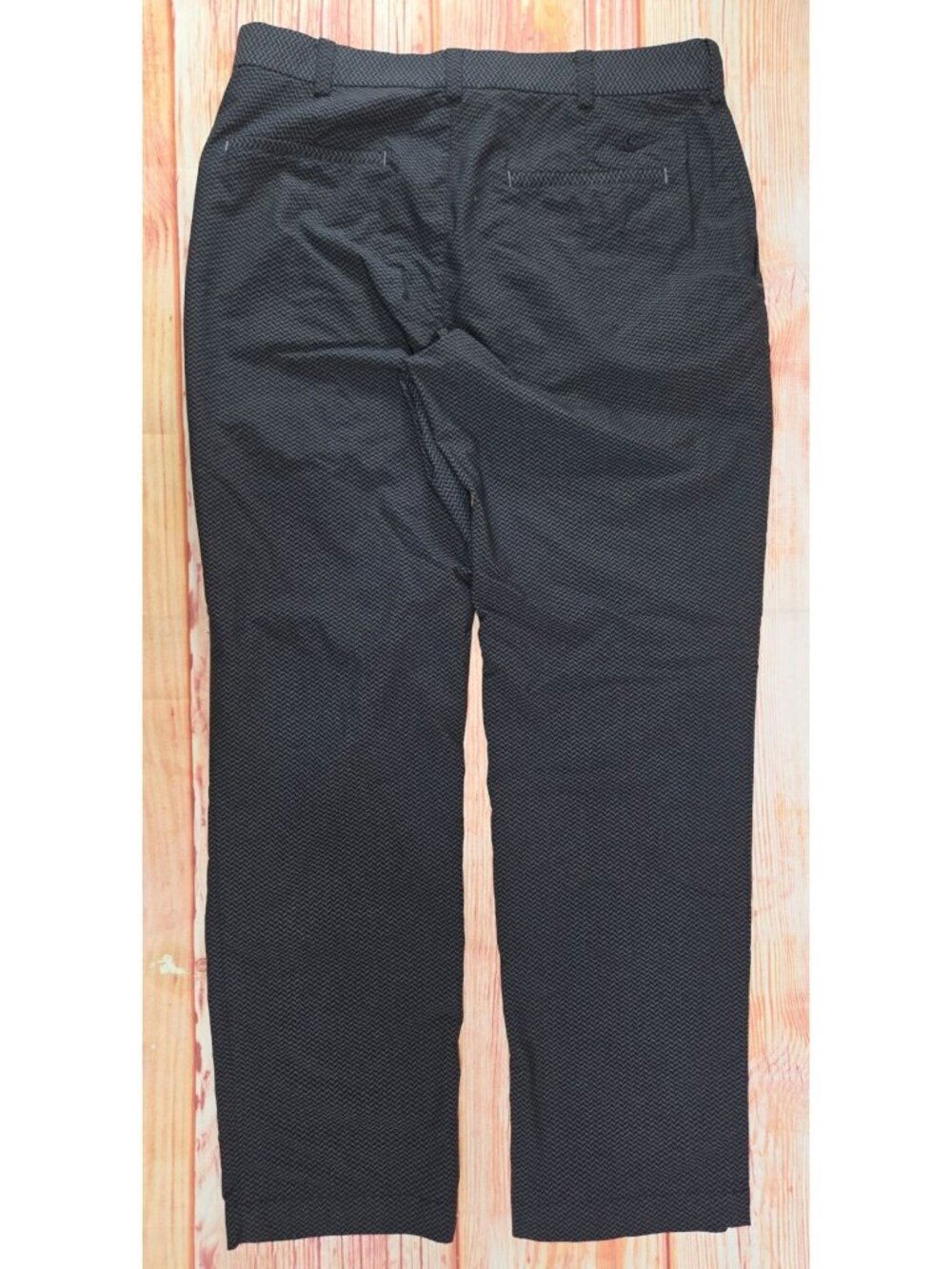 Nike Golf Tour Performance Dri-Fit Pants 32x32 Black Gray Chevron Pattern - Picture 3 of 8